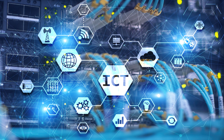 Image of microservices and connections between intranet components.